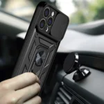 Hybrid Armor Camshield Case For Armored Case With Camera Cover Blue Kryt iPhone 14 Pro Max