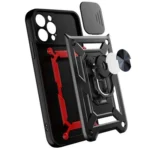 Hybrid Armor Camshield Case For Armored Case With Camera Cover Blue Kryt iPhone 14 Pro Max