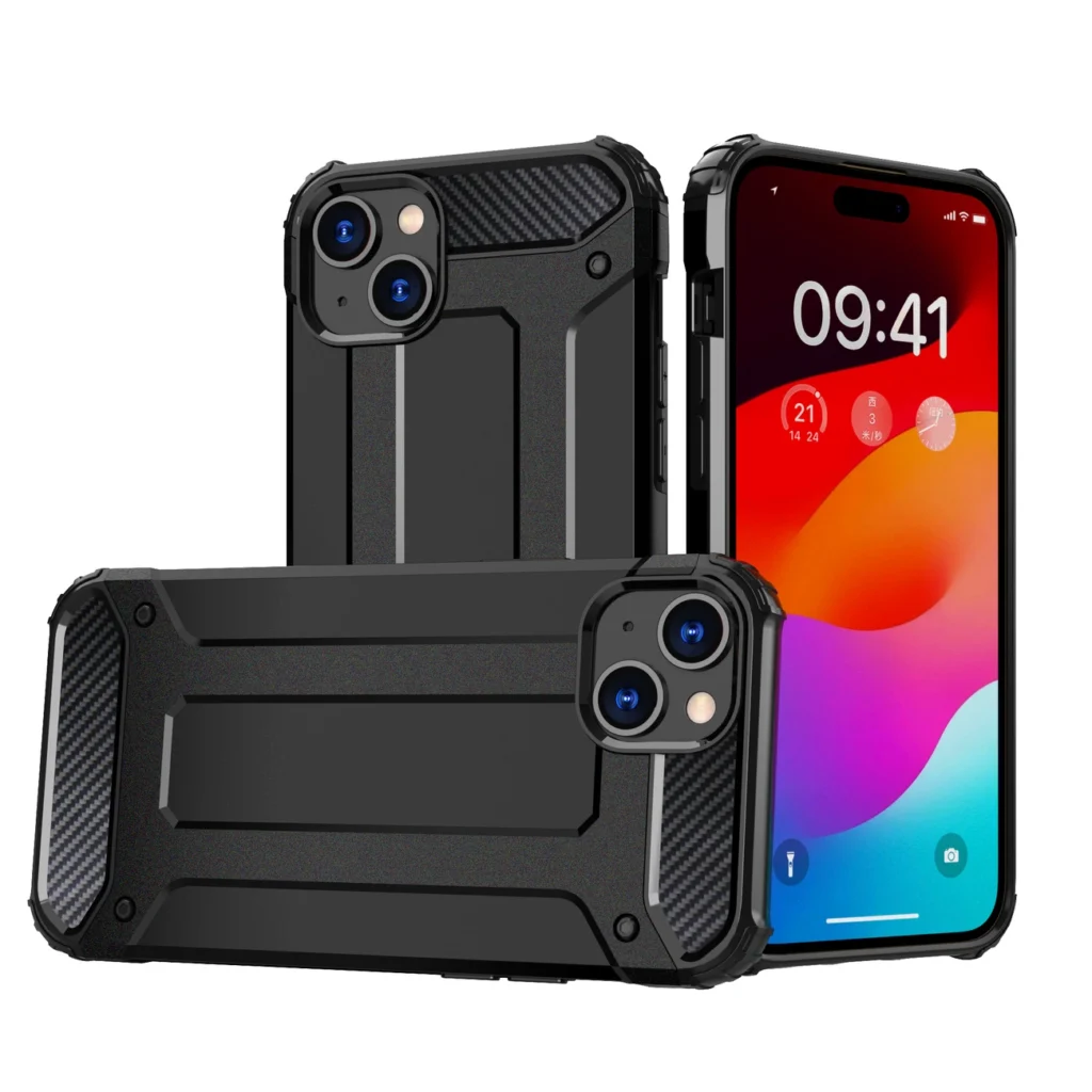 Hybrid Armor Case - Black Kryt iPhone 15