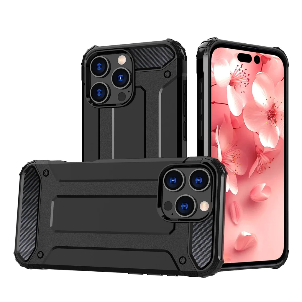 Hybrid Armor Case Black Kryt iPhone 16 Pro
