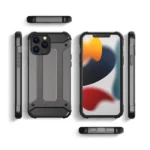Hybrid Armor Case Tough Rugged Cover For Black Kryt iPhone 13 Pro Max
