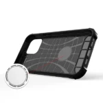 Hybrid Armor Case Tough Rugged Cover For Black Kryt iPhone 13 Pro Max
