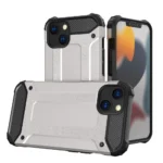Hybrid Armor Case Tough Rugged Cover For Silver Kryt iPhone 13