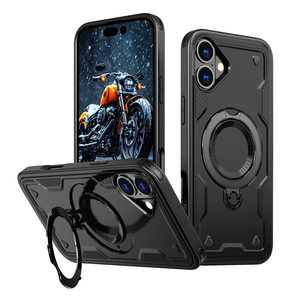 Hybrid Armor Trendy Case With MagSafe Black Kryt iPhone 16 Plus