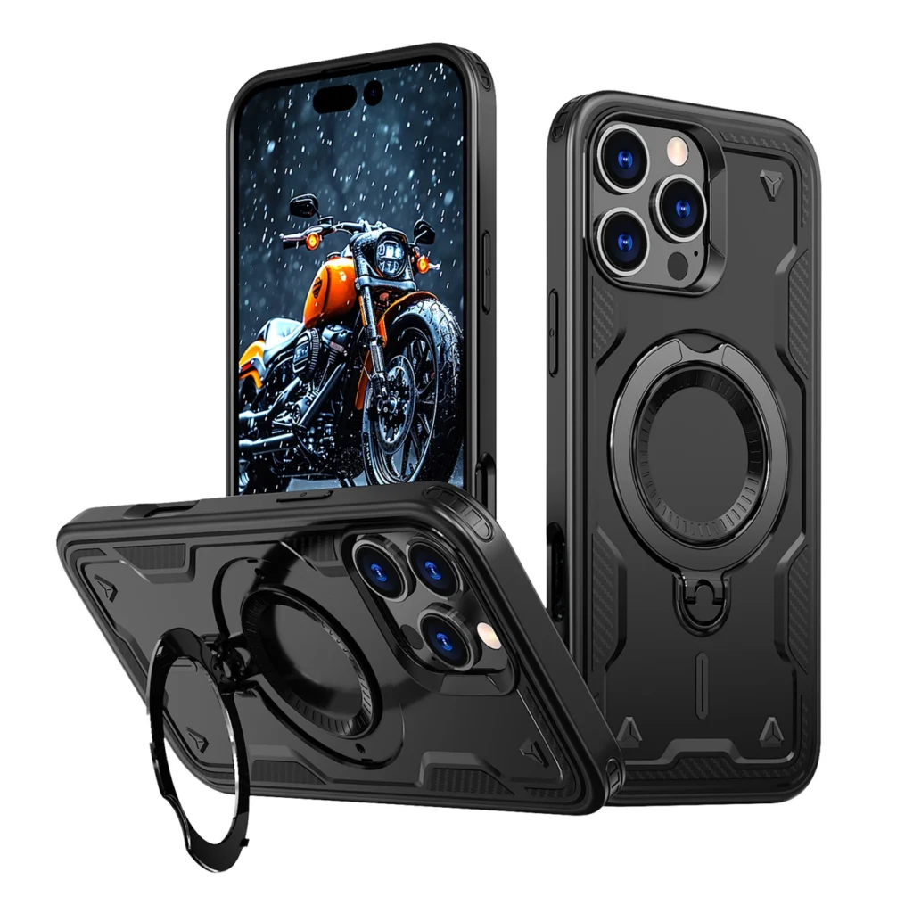Hybrid Armor Trendy Case With MagSafe Black Kryt iPhone 16 Pro