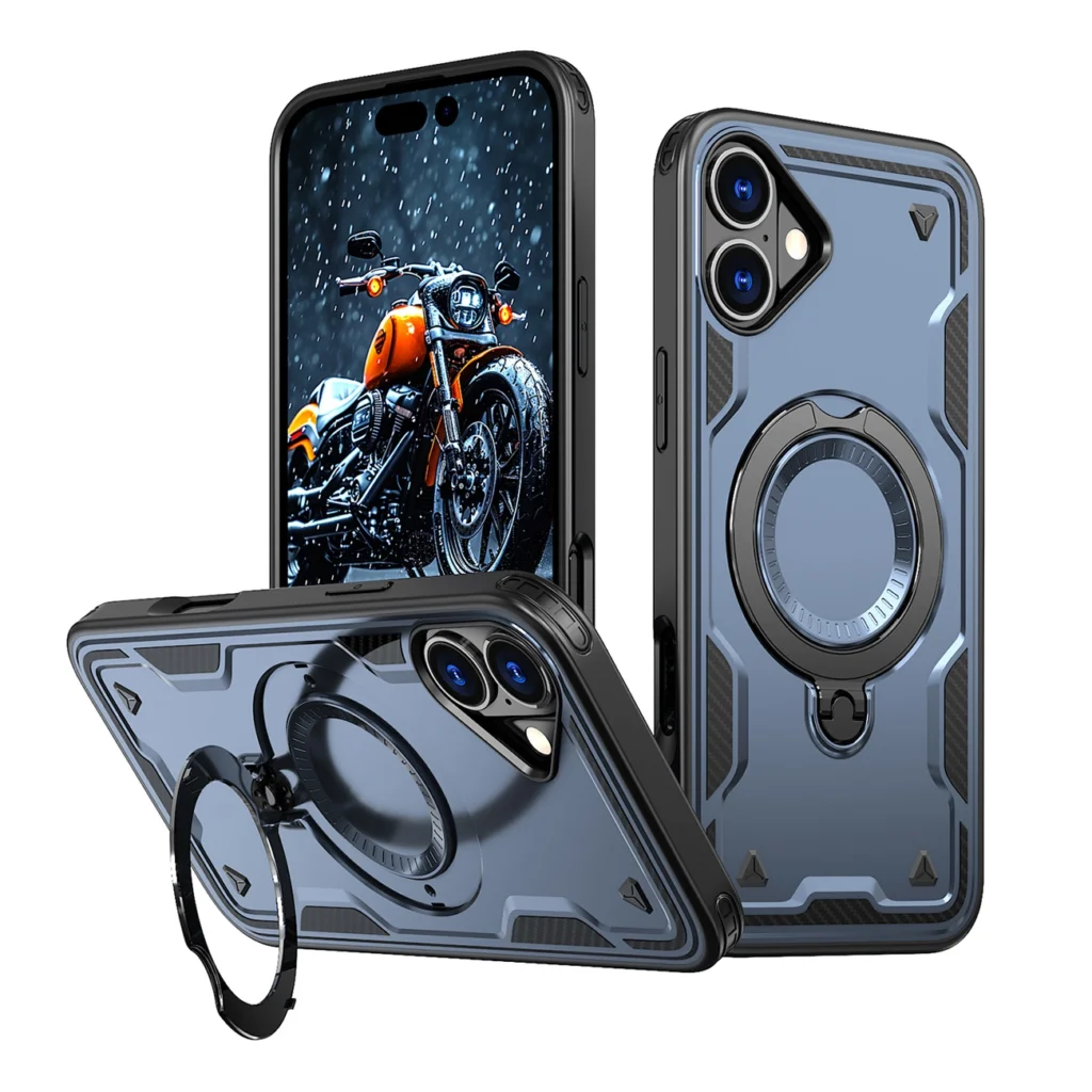 Hybrid Armor Trendy Case With MagSafe Blue Kryt iPhone 16 Plus
