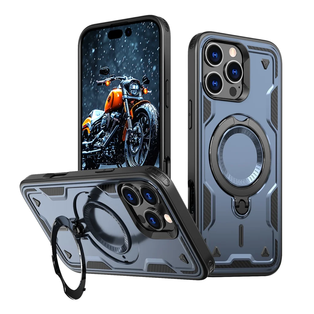 Hybrid Armor Trendy Case With MagSafe Blue Kryt iPhone 16 Pro