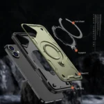 Hybrid Armor Trendy Case With MagSafe Green Kryt iPhone 16 Plus