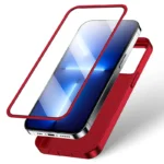 Joyroom 360 Full Case Front And Back Cover + Tempered Glass Screen Protector Red (Jr-Bp928 Red) iPhone 13 Pro Max