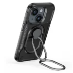 Joyroom Dual Hinge Case For Armored Case With A Stand And A Ring Holder Black Kryt iPhone 14