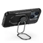 Joyroom Dual Hinge Case For Armored Case With A Stand And A Ring Holder Black Kryt iPhone 14