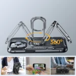 Joyroom Dual Hinge Case For Armored Case With A Stand And A Ring Holder Black Kryt iPhone 14 Pro