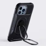 Joyroom Dual Hinge Case For Armored Case With A Stand And A Ring Holder Black Kryt iPhone 14 Pro