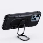 Joyroom Dual Hinge Case For Armored Case With A Stand And A Ring Holder Black Kryt iPhone 14 Pro