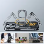 Joyroom Dual Hinge Case For Armored Case With A Stand And A Ring Holder Black Kryt iPhone 14 Pro