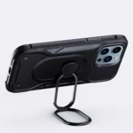 Joyroom Dual Hinge Case For Armored Case With A Stand And A Ring Holder Black Kryt iPhone 14 Pro