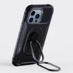 Joyroom Dual Hinge Case For Armored Case With A Stand And A Ring Holder Black Kryt iPhone 14 Pro