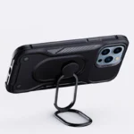 Joyroom Dual Hinge Case For Armored Case With A Stand And A Ring Holder Black Kryt iPhone 14 Pro