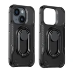 Joyroom Dual Hinge Case For Plus Armored Case With A Stand And A Ring Holder Black Kryt iPhone 14 Plus