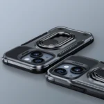 Joyroom Dual Hinge Case For Plus Armored Case With A Stand And A Ring Holder Black Kryt iPhone 14 Plus