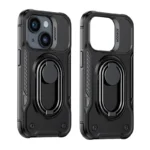 Joyroom Dual Hinge Case For Plus Armored Case With A Stand And A Ring Holder Black Kryt iPhone 14 Plus