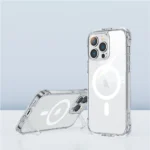 Joyroom Magnetic Defender Magnetic Case For Plus Armored Case With Hooks Stand Clear (MagSafe Compatible) Kryt iPhone 14 Plus