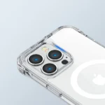 Joyroom Magnetic Defender Magnetic Case For Plus Armored Case With Hooks Stand Clear (MagSafe Compatible) Kryt iPhone 14 Plus