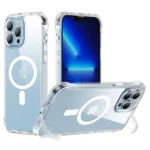Joyroom Magnetic Defender Magnetic Case For Plus Armored Case With Hooks Stand Clear (MagSafe Compatible) Kryt iPhone 14 Plus