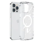 Joyroom Magnetic Defender Magnetic Case For Plus Armored Case With Hooks Stand Clear (MagSafe Compatible) Kryt iPhone 14 Plus