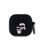 Karl Lagerfeld 3D Logo NFT Karl and Choupette Silicone Black Kryt AirPods 4
