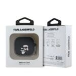 Karl Lagerfeld 3D Logo NFT Karl and Choupette Silicone Black Kryt AirPods 4