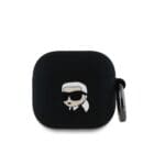 Karl Lagerfeld 3D Logo NFT Karl Head Silicone Black Kryt AirPods 4