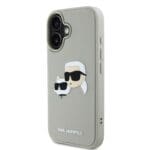 Karl Lagerfeld 3D Rubber Double Heads Beige Kryt iPhone 16