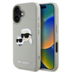 Karl Lagerfeld 3D Rubber Double Heads Beige Kryt iPhone 16