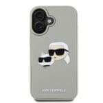 Karl Lagerfeld 3D Rubber Double Heads Beige Kryt iPhone 16