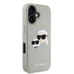 Karl Lagerfeld 3D Rubber Double Heads Beige Kryt iPhone 16