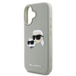 Karl Lagerfeld 3D Rubber Double Heads Beige Kryt iPhone 16