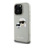 Karl Lagerfeld 3D Rubber Double Heads Beige Kryt iPhone 16 Pro Max