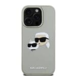 Karl Lagerfeld 3D Rubber Double Heads Beige Kryt iPhone 16 Pro Max