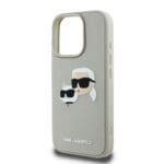 Karl Lagerfeld 3D Rubber Double Heads Beige Kryt iPhone 16 Pro Max