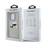 Karl Lagerfeld 3D Rubber Double Heads Beige Kryt iPhone 16 Pro Max