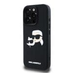 Karl Lagerfeld 3D Rubber Double Heads Black Kryt iPhone 16 Pro