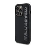 Karl Lagerfeld 3D Rubber Glitter Logo Black Kryt iPhone 13 Pro