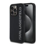 Karl Lagerfeld 3D Rubber Glitter Logo Black Kryt iPhone 13 Pro