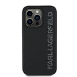 Karl Lagerfeld 3D Rubber Glitter Logo Black Kryt iPhone 13 Pro