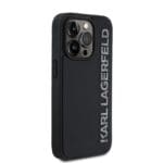 Karl Lagerfeld 3D Rubber Glitter Logo Black Kryt iPhone 13 Pro
