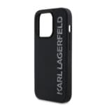 Karl Lagerfeld 3D Rubber Glitter Logo Black Kryt iPhone 13 Pro