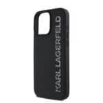 Karl Lagerfeld 3D Rubber Glitter Logo Black Kryt iPhone 15 Pro Max