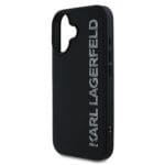 Karl Lagerfeld 3D Rubber Glitter Logo Black Kryt iPhone 16