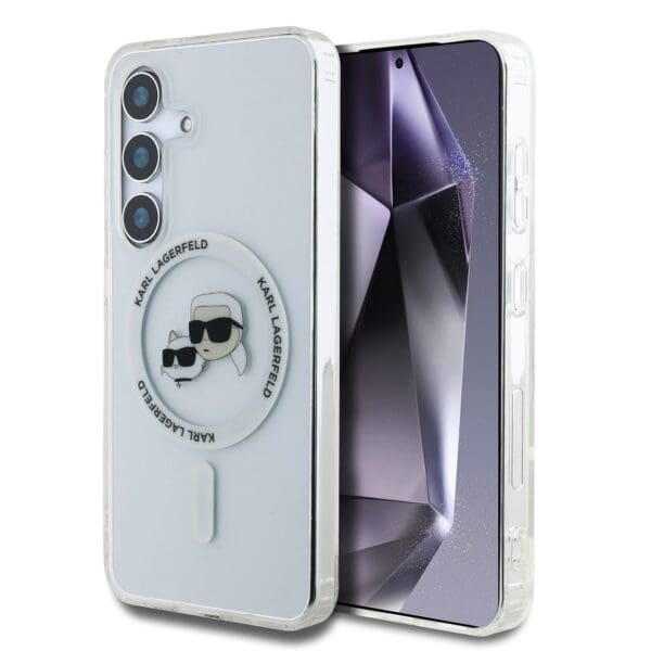 Karl Lagerfeld IML K&CH Heads MagSafe Transparent Kryt Samsung Galaxy S25 Plus